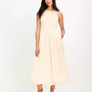 LOFT Cream Sleeveless Dress